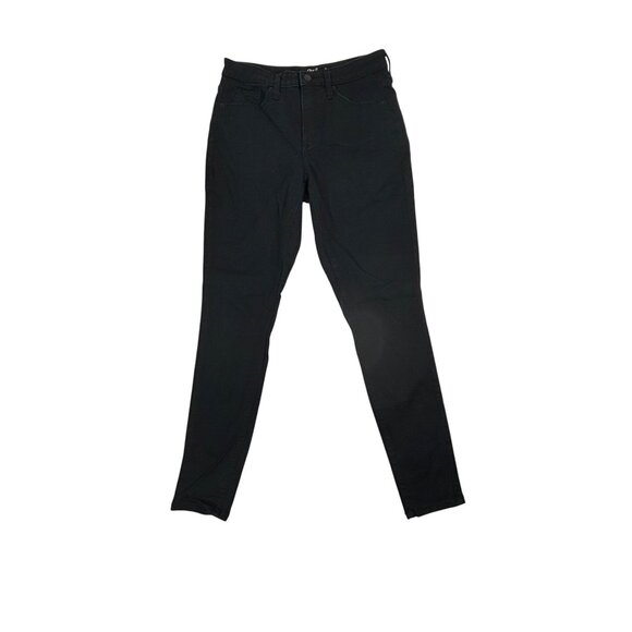 Universal Thread Denim - Universal Thread High Rise Skinny Jeans Womens 8/29R Solid Black Stretch Denim